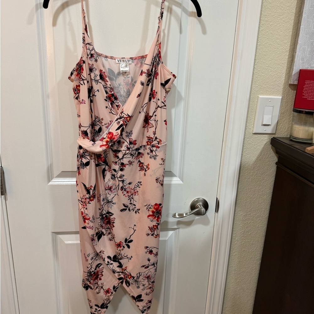 VENUS Pink Floral Wrap Dress
